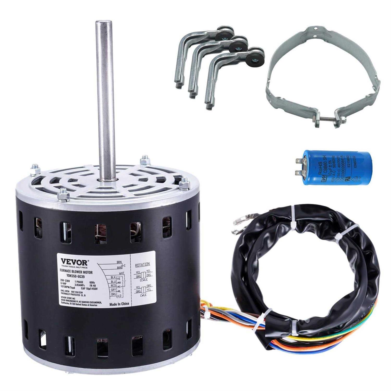 VEVOR 3/4 HP Submersible Sewage Pump 5880 GPH Larger-Flow Cast Iron Submersible Sump Pump - Inhomebuy