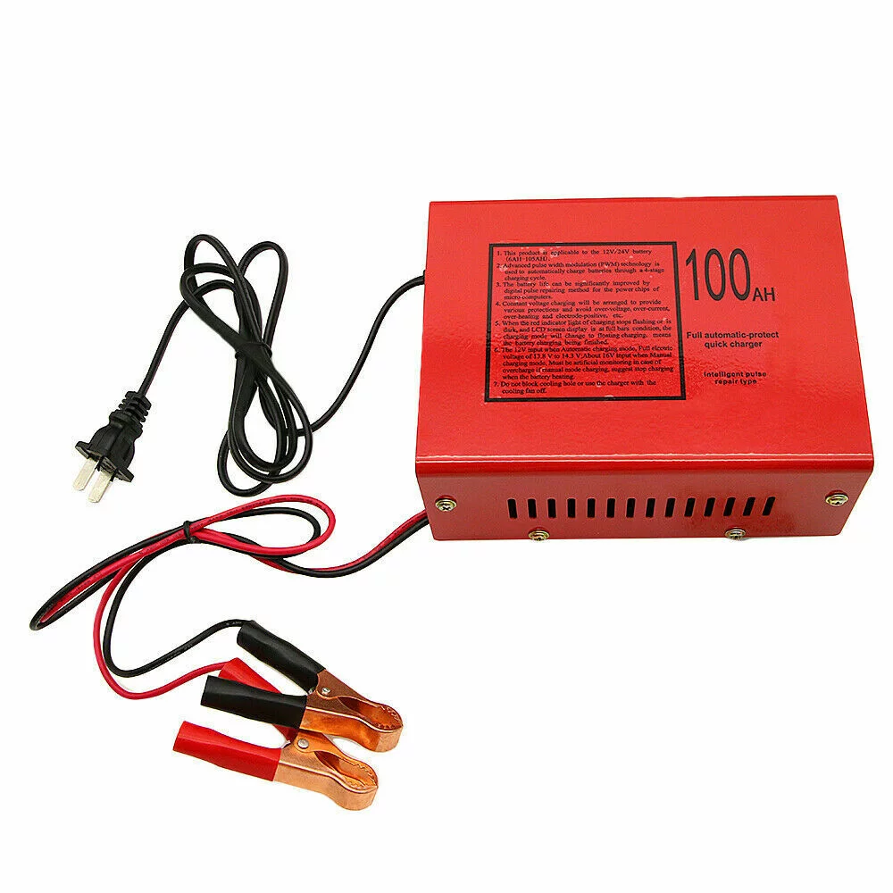 Kqiang Maintenance-Free Battery Charger 12V/24V 10A 140W Output For Electric Car Best - Inhomebuy