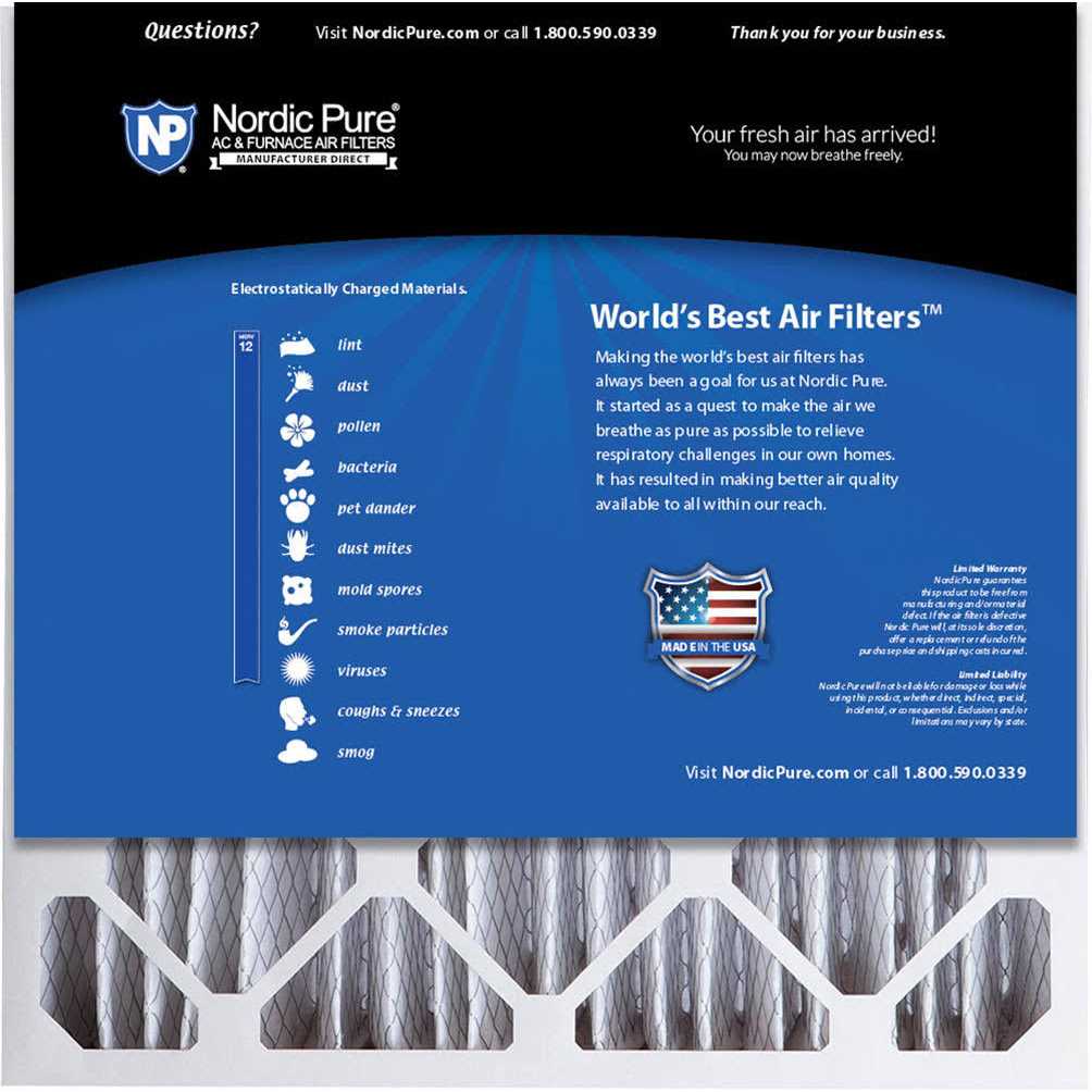 Nordic Pure MERV Pleated Plus Carbon AC Furnace Air Filters - Inhomebuy