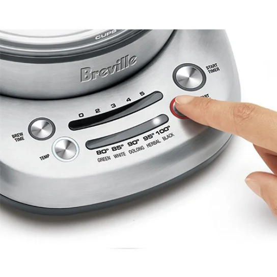 Breville The SMART TEA INFUSER Compact Kettle: 1.0L, brushed s/s & glass body | BTM500CLR - Inhomebuy