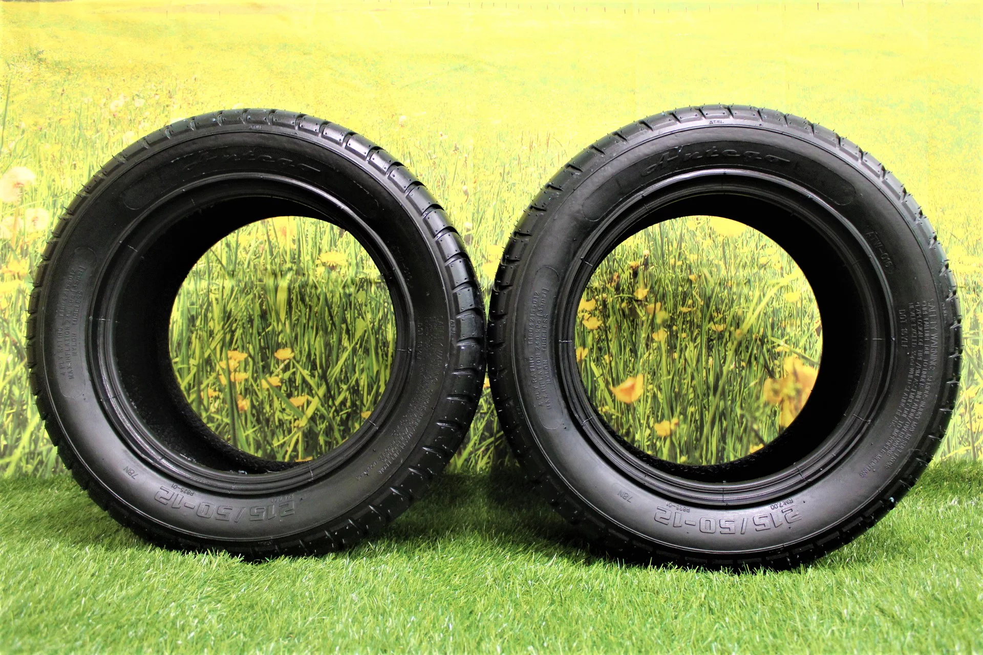 Antego Tire and Wheel 215/50-12 4 Ply (Set of 2) Golf Cart Tires DOT Rated ATW-016 - Inhomebuy