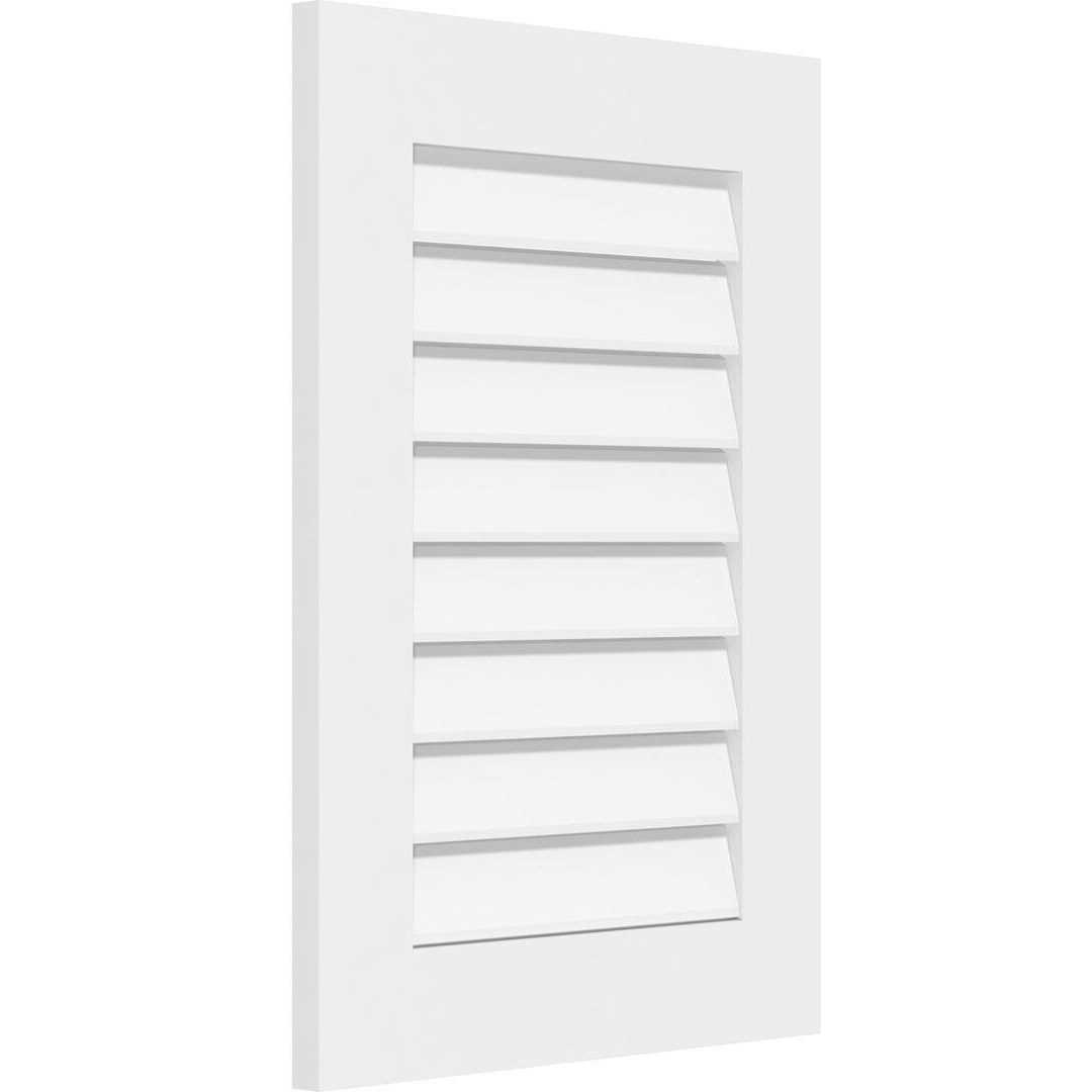 Vertical Surface Mount Functional Standard Frame PVC Gable Vent Ekena Millwork - Inhomebuy
