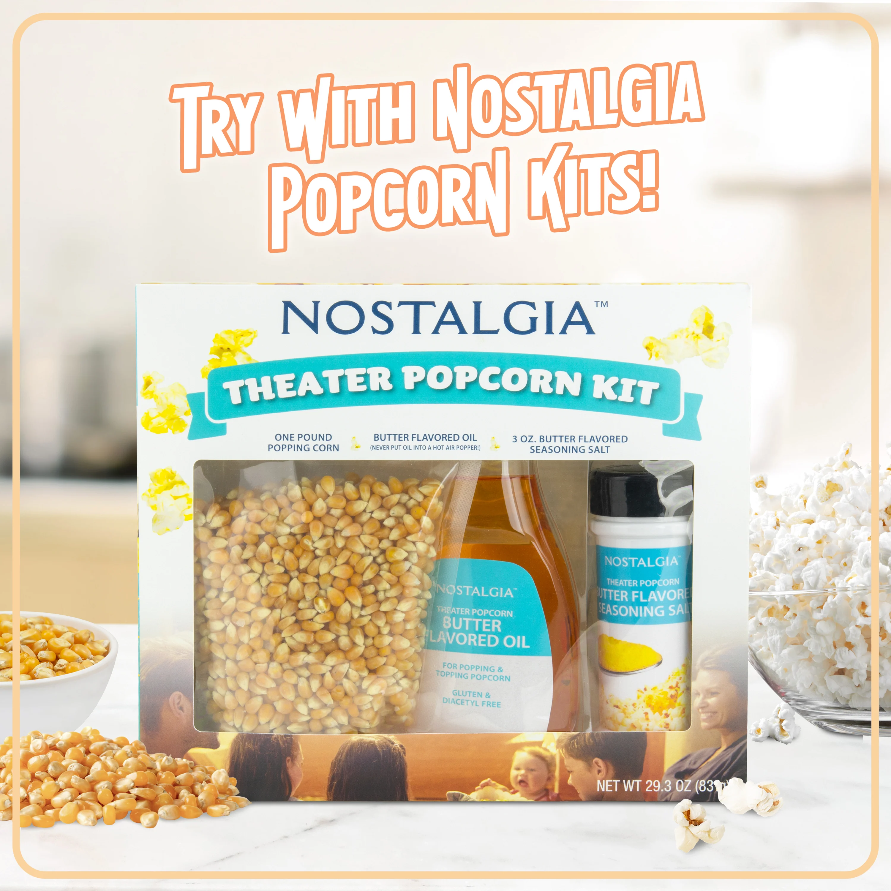 Air-Pop Popcorn Maker, White - Inhomebuy