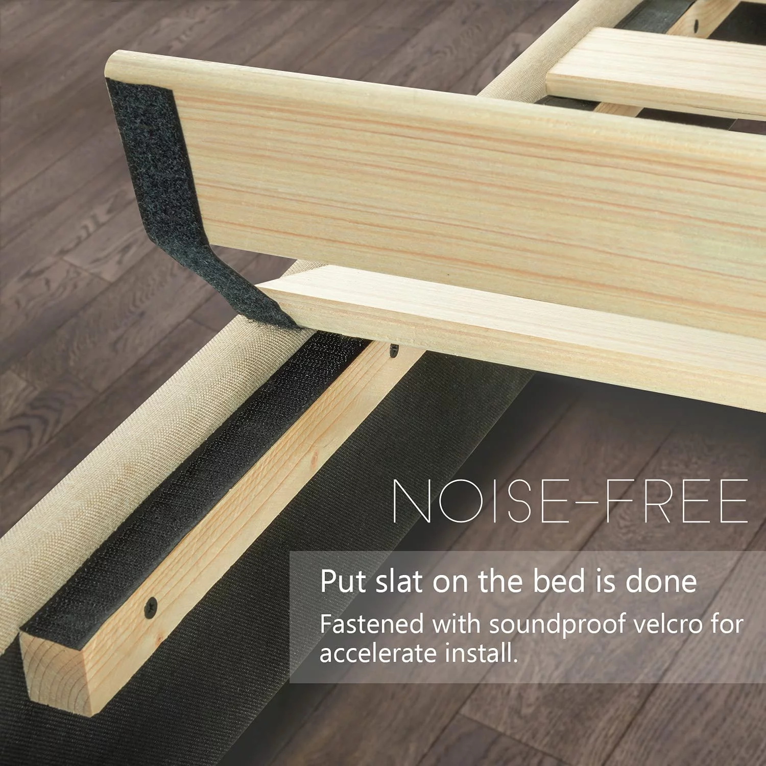 Allewie Queen Size Bed Frame Upholstered Platform Bed with Adjustable Headboard, Box Spring not Needed, Dark Grey - Inhomebuy