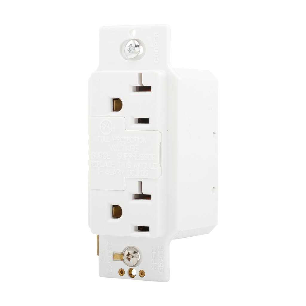 Eaton White 20-Amp Duplex Commercial Outlet - Inhomebuy