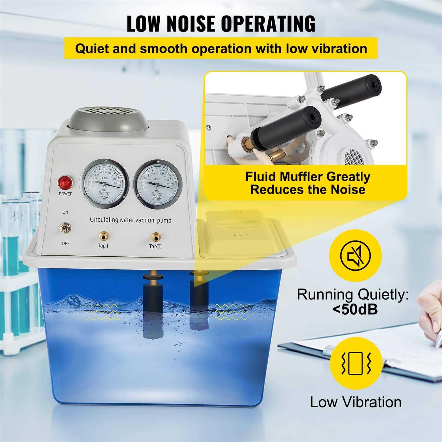 VEVOR Lab Multi-Purpose Water Circulating Vacuum Pump15l with 2 Off - Inhomebuy