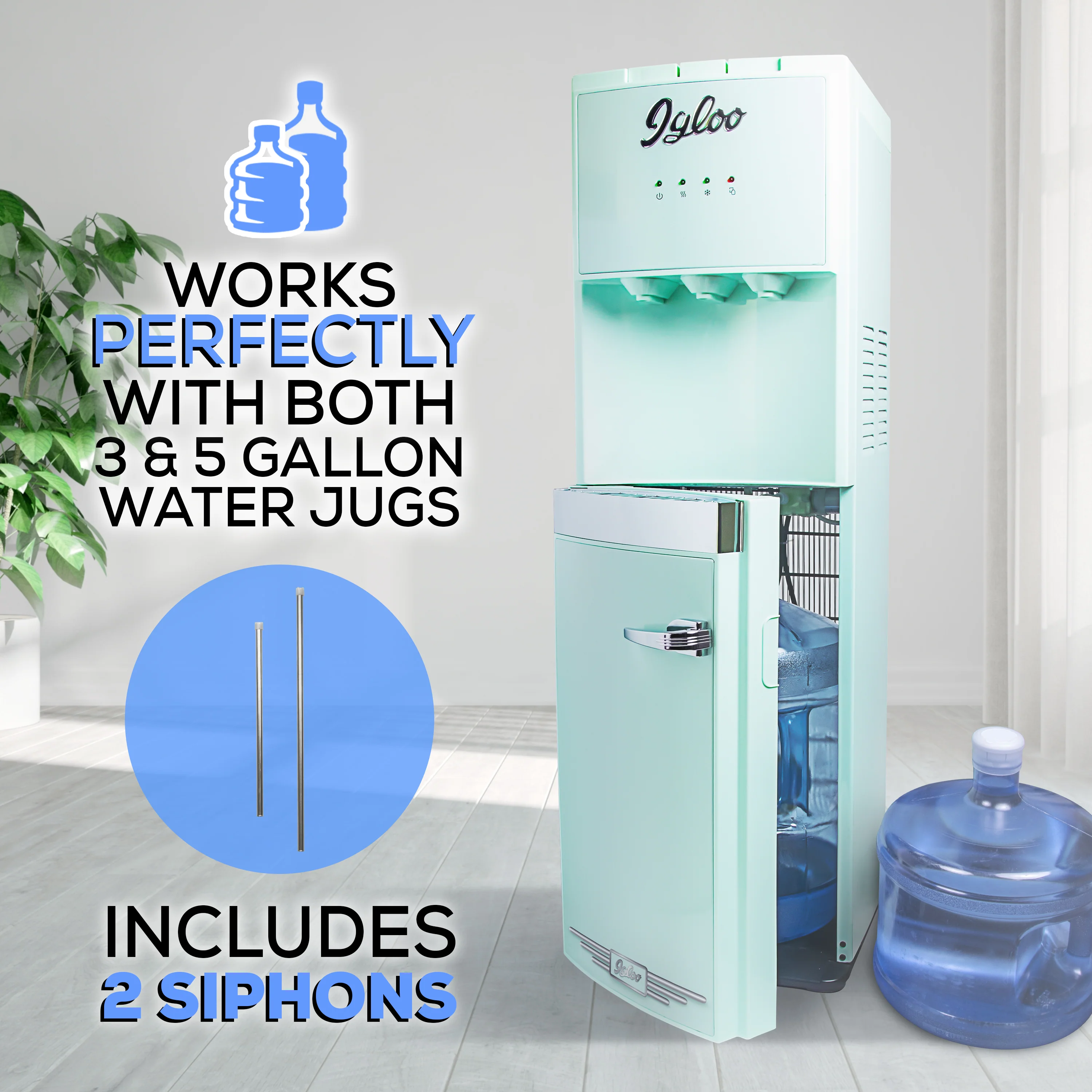 Igloo Retro Water Cooler, Aqua - Inhomebuy