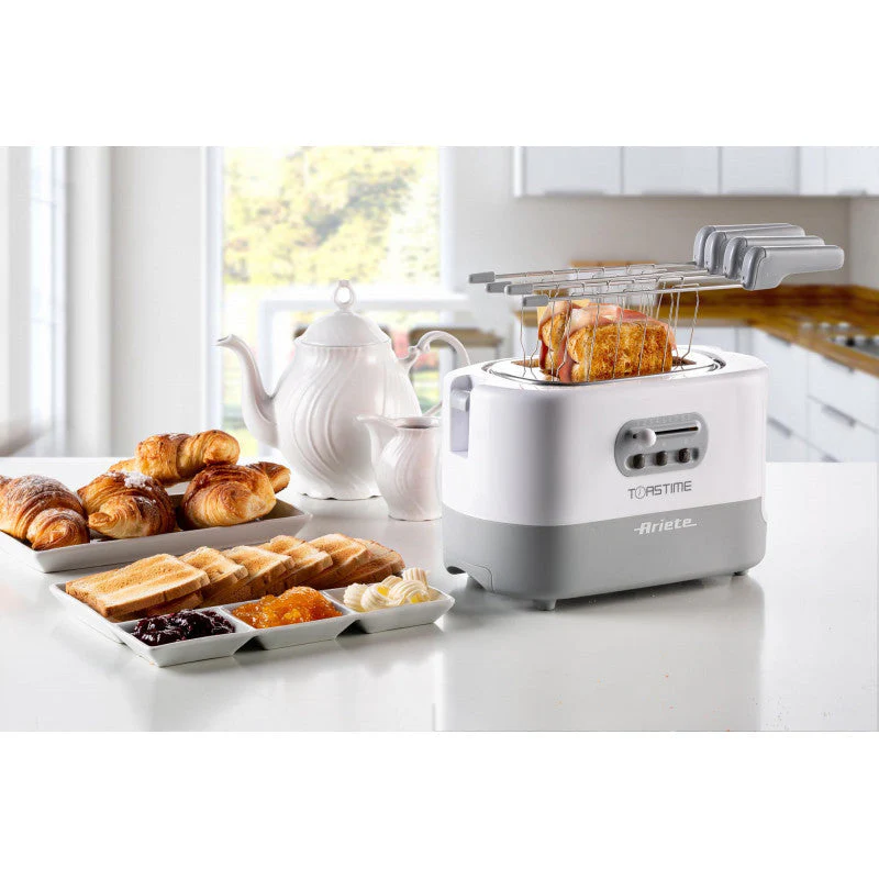 Toaster With Tongs For 2 Slices 700W Orange - Inhomebuy