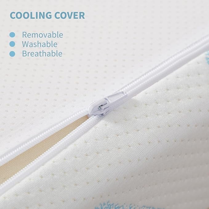 Vipkoe 5 Inch Twin Mattress for Kids Cooling Memory Foam Medium Feel, Bed-in-a-Box - Inhomebuy