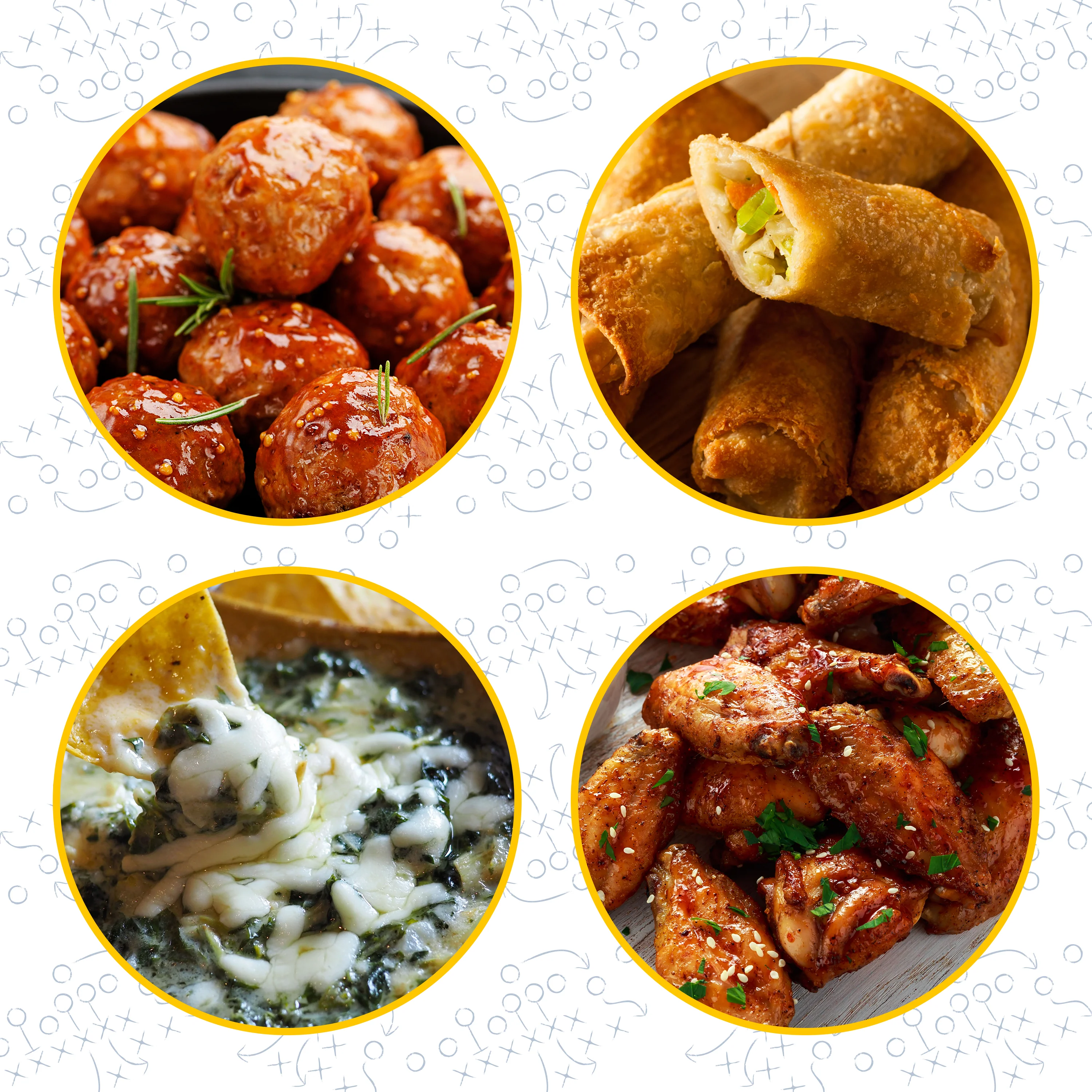 Game Day Lazy Susan Appetizer Server - Inhomebuy