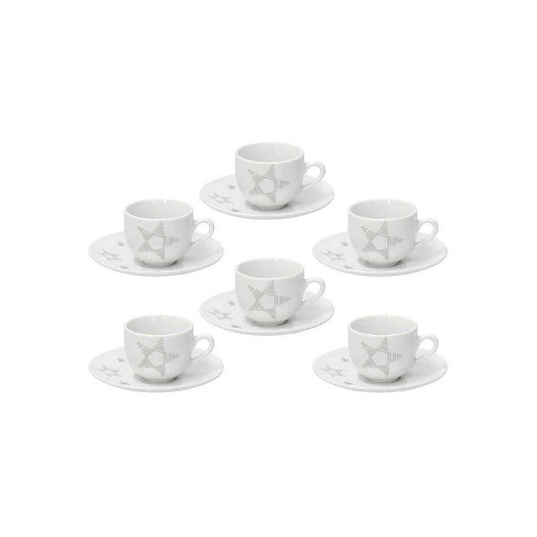 Olimpia Pack Tea Cups with Saucer 6pcs - Inhomebuy