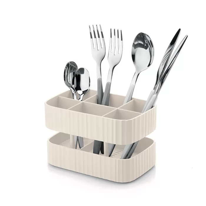'Drain & Safe' Cutlery Drainer White Milk - Inhomebuy