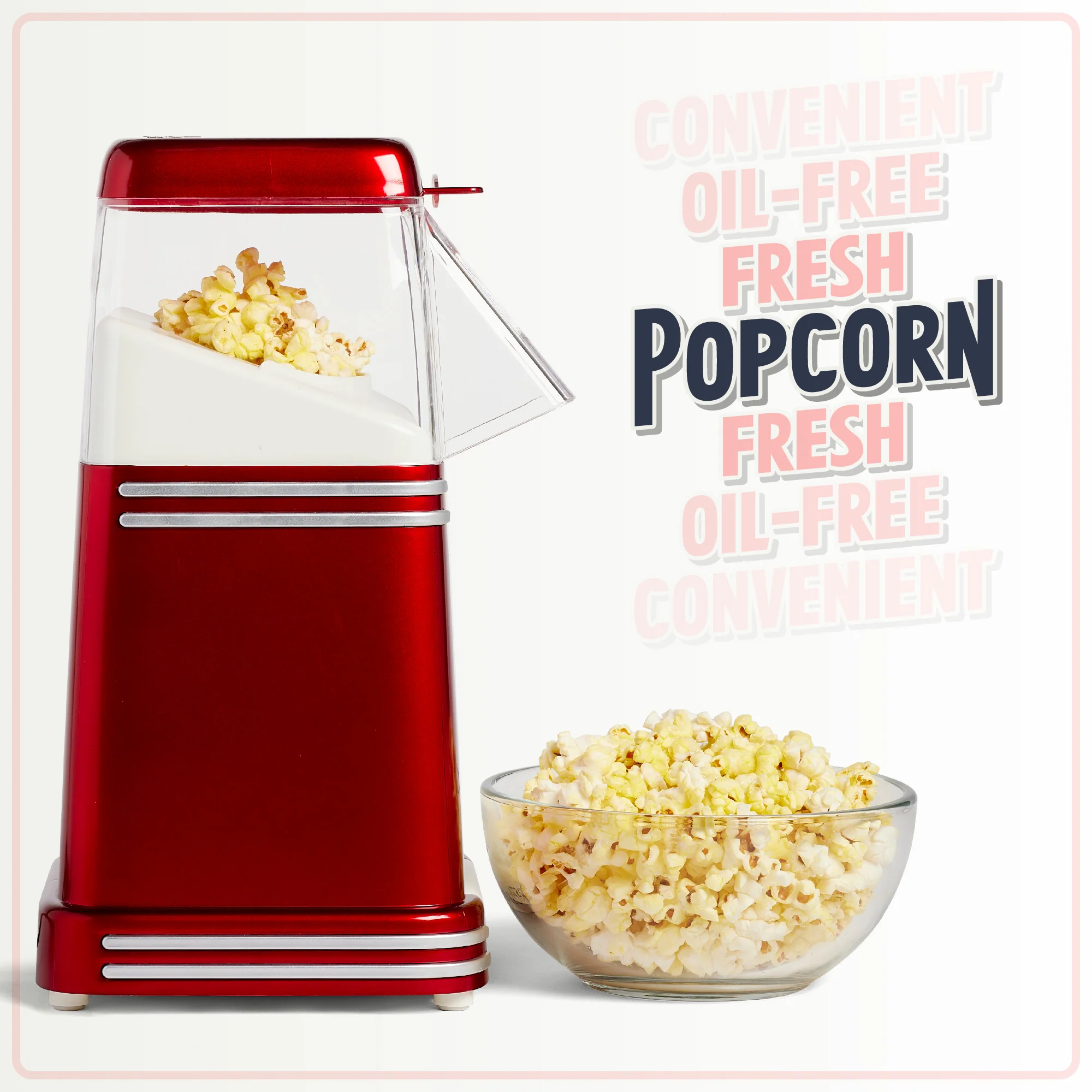 Retro 8-Cup Hot Air Popcorn Maker - Inhomebuy