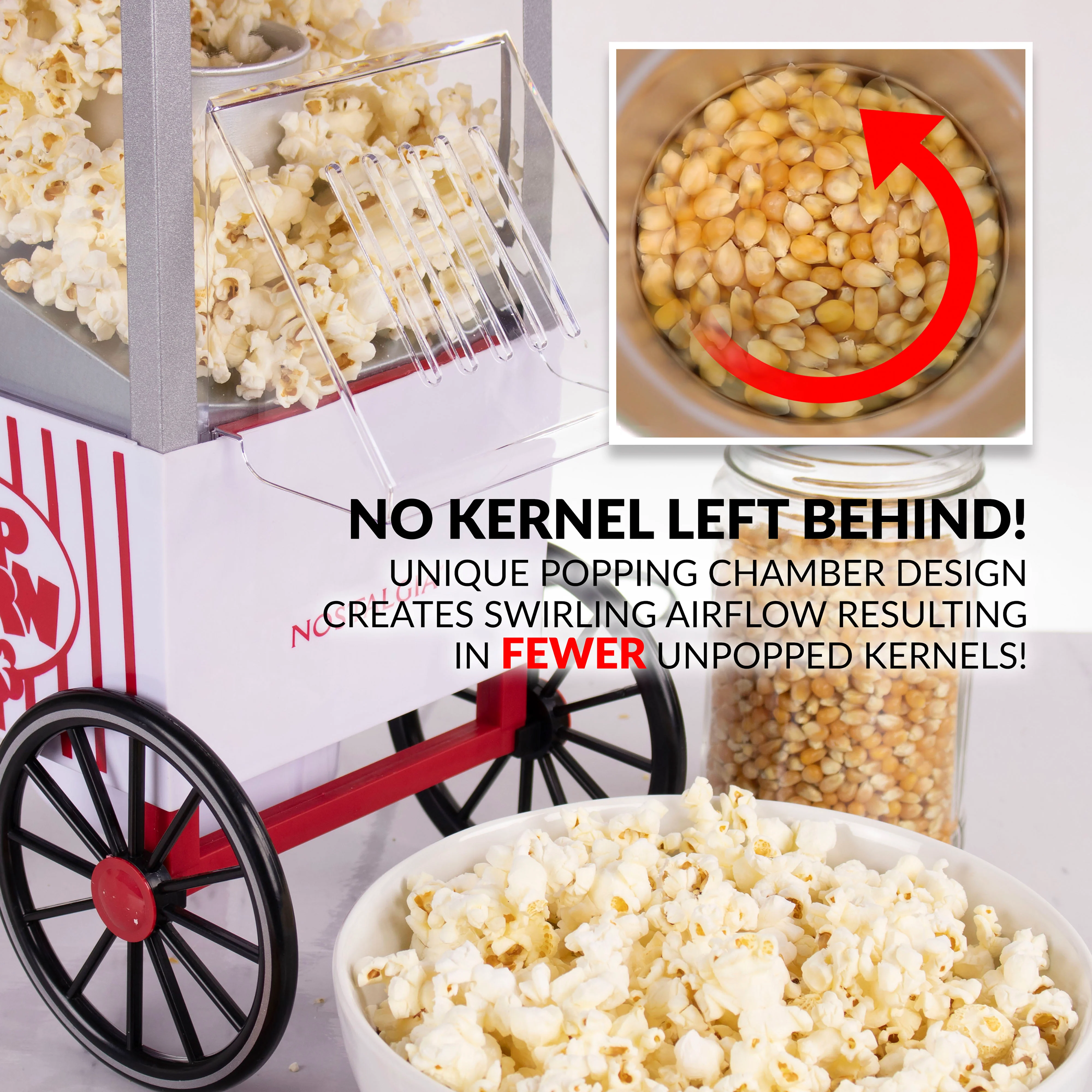 Old Fashioned Hot Air Popcorn Maker - Inhomebuy