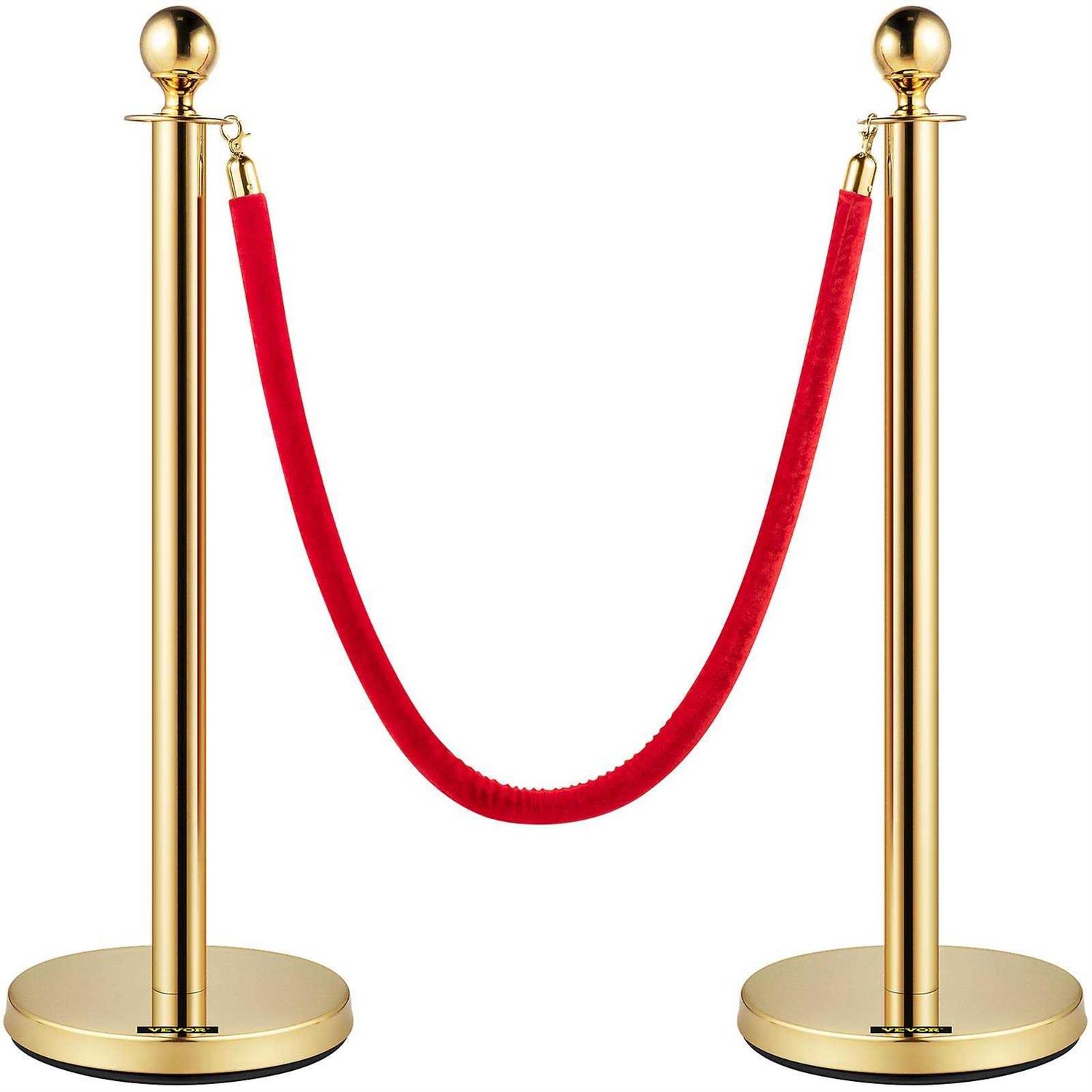 VEVOR Red Rope Stanchion Crowd Control - Inhomebuy