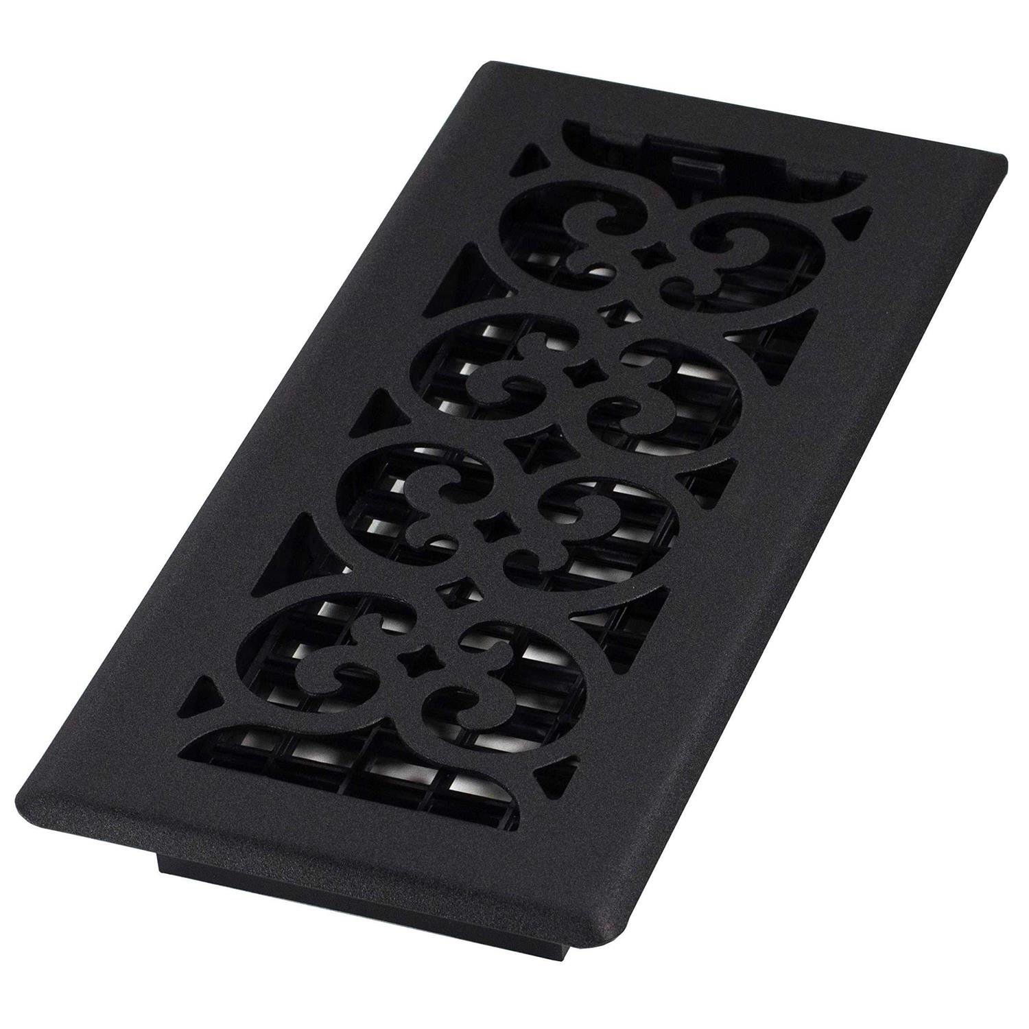 Decor Grates SPH410-NKL-8 Scroll Floor Register - Inhomebuy