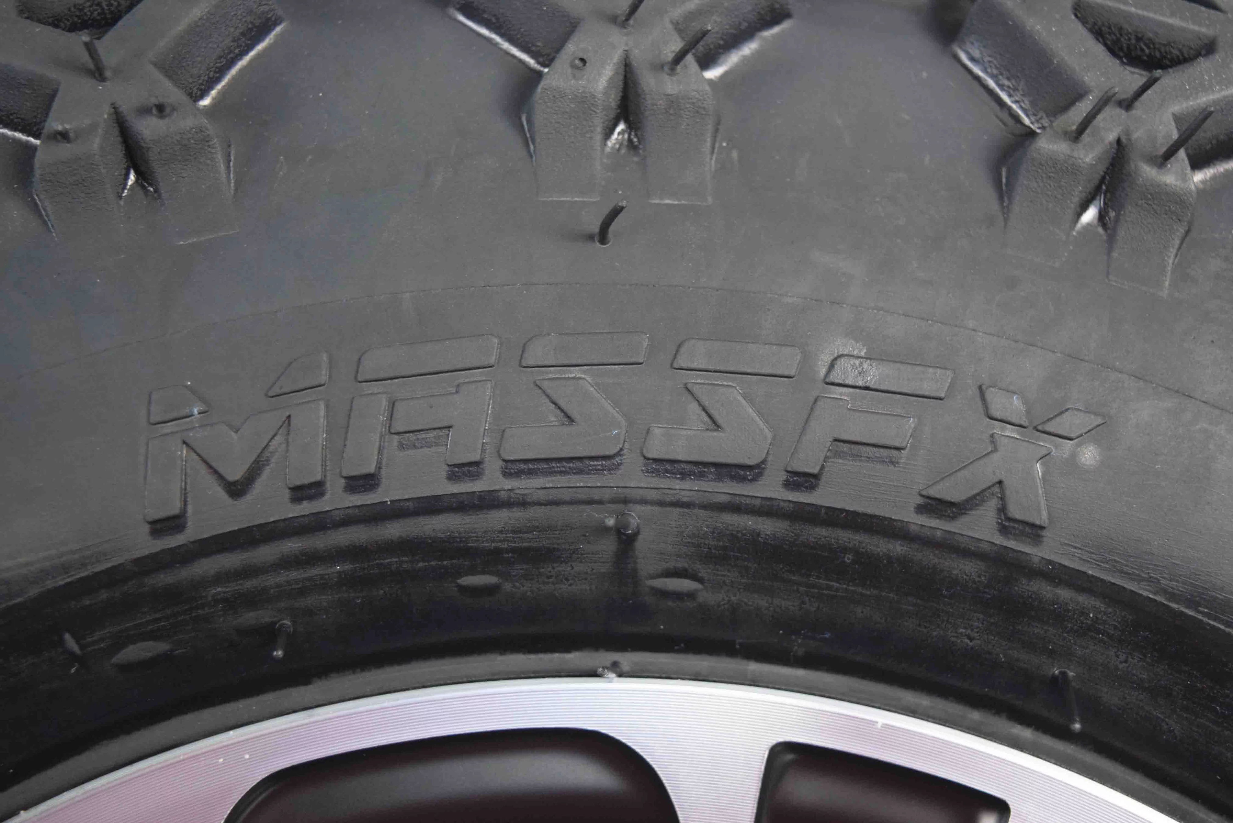 MASSFX 20x10-10 Golf Cart Turf Tire & Black Wheel Kit A238 10x7 4/101.6 - Inhomebuy