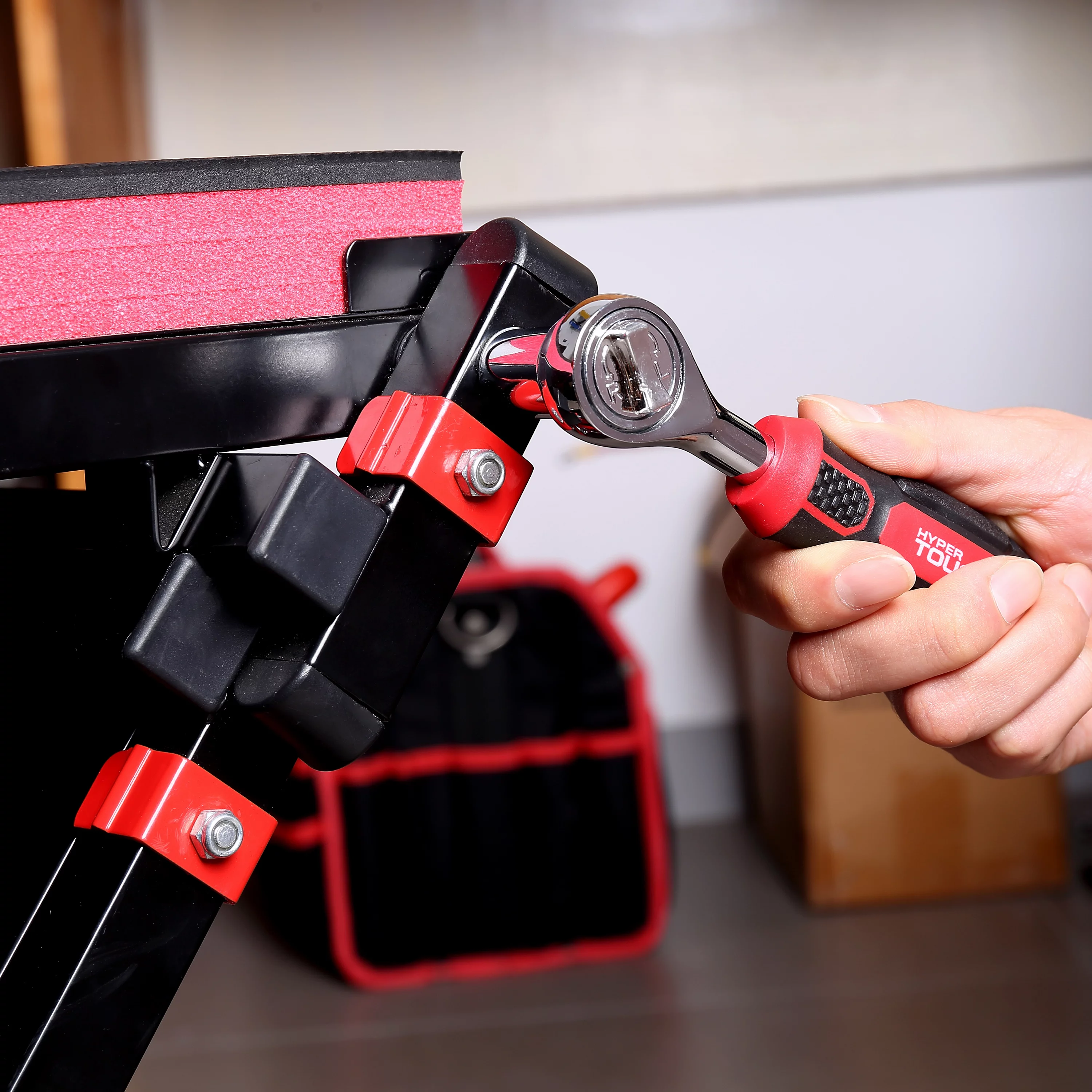 Hyper Tough 38 Piece Multi-Size Stubby Wrench and Socket Set For Home Use - Inhomebuy