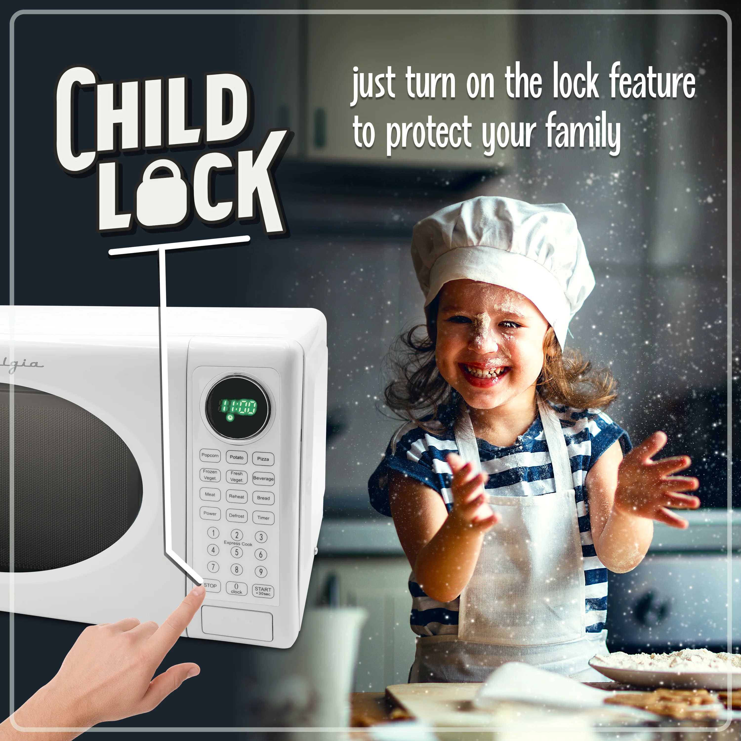 Retro 0.7 Cu Ft Retro Microwave + Accessory Bundle - Inhomebuy