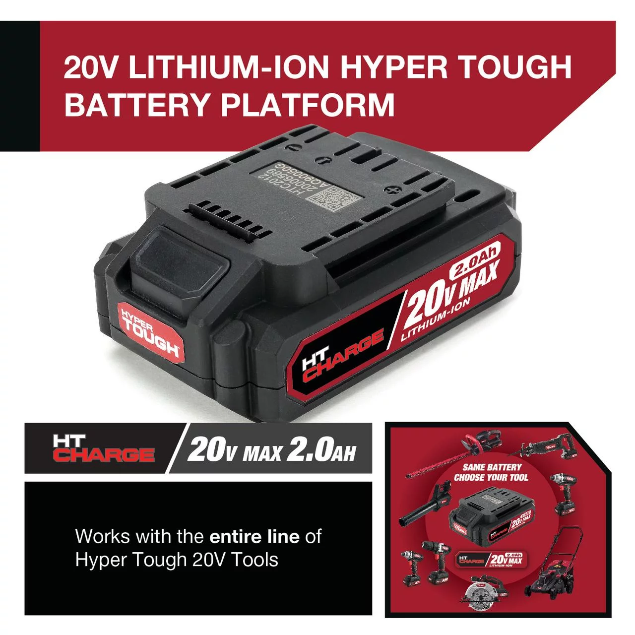Hyper Tough 20V Max Lithium-Ion Oscillating Power Tool with 2.0 Amp Hour Battery & Charger - Inhomebuy