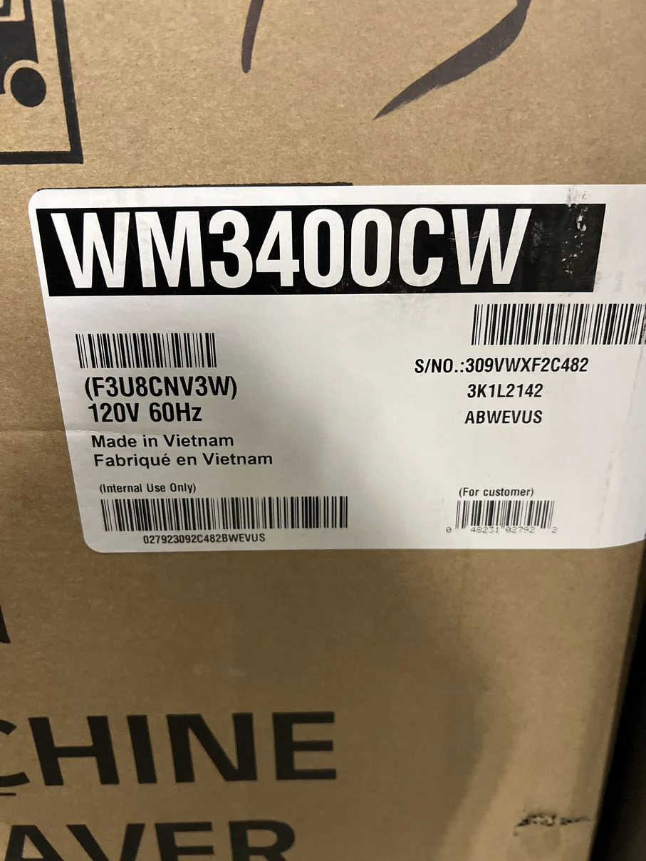 LG WHITE 5.2 CU. ULTRA LARGE FRONT LOAD WASHER - WM3400CW - Inhomebuy