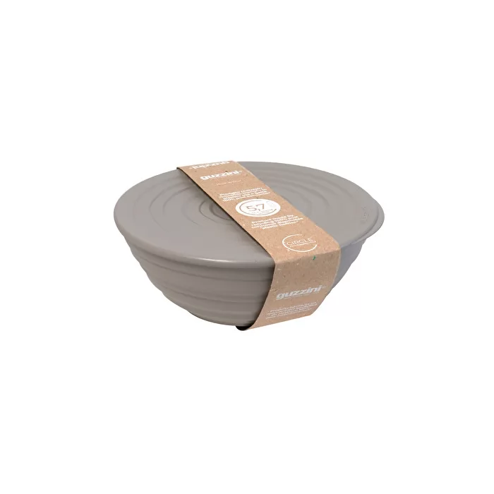 M Bowl With Lid Taupe - Inhomebuy