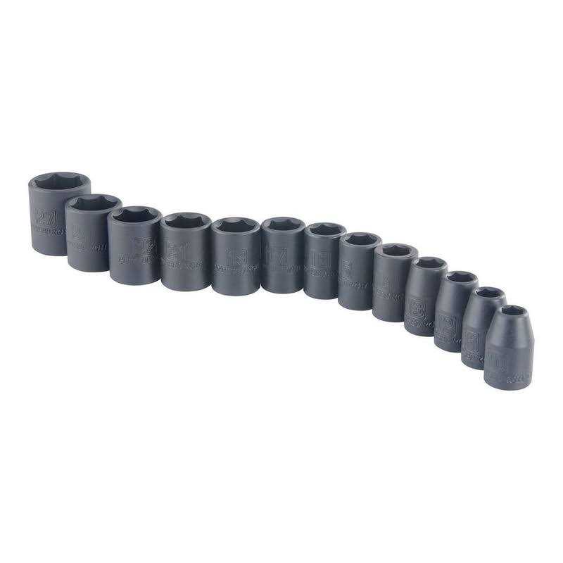 Pittsburgh 1/2 in. Drive Metric Impact Deep Socket Set - Inhomebuy
