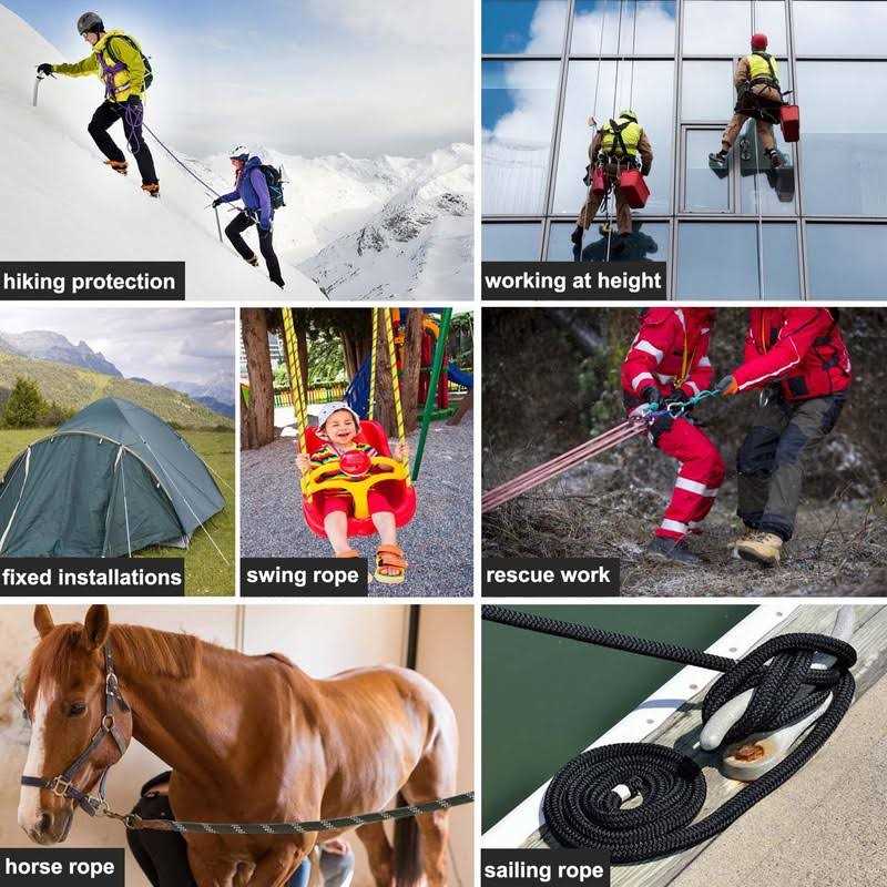 Crayza Double Braided Polyester Rope Strong Arborist Rigging Rope 48 Strands for Climbing Tree Work Pulling Swing Sailing - Inhomebuy