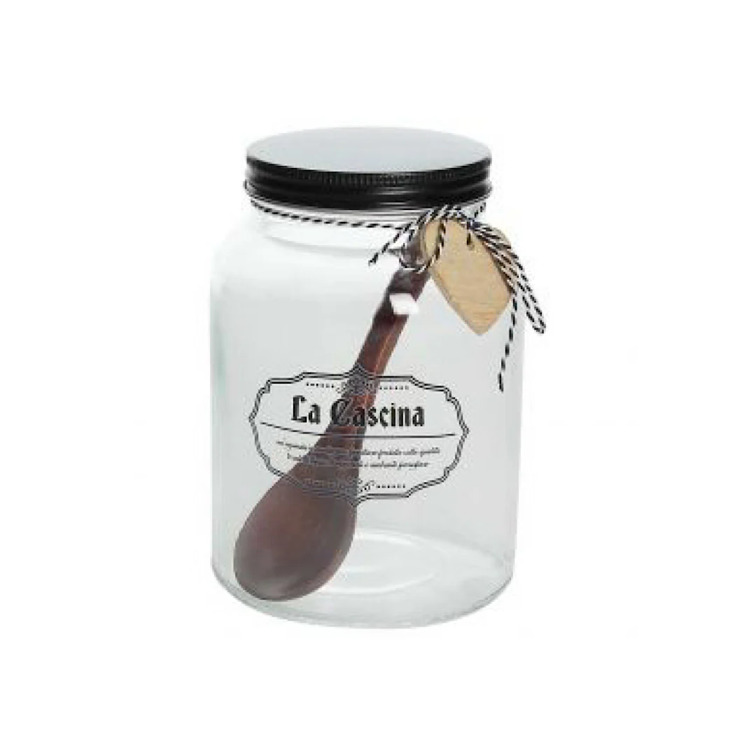 Jar W/Lid, H16, 950CC+Spoon, Dolce Casa La Cascina - Inhomebuy