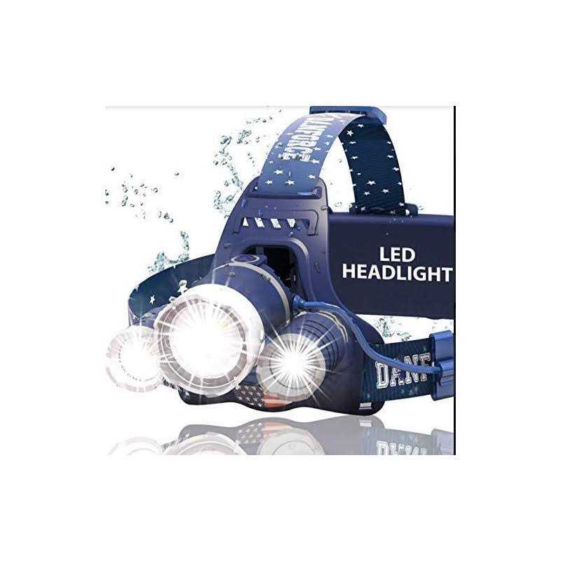 Danforce Camouflaged Headlamp Ultra Bright USB Rechargeable Head lamp. Tactical Head Flashlight Designed Especially for Hunting & Fishing. LED - Inhomebuy