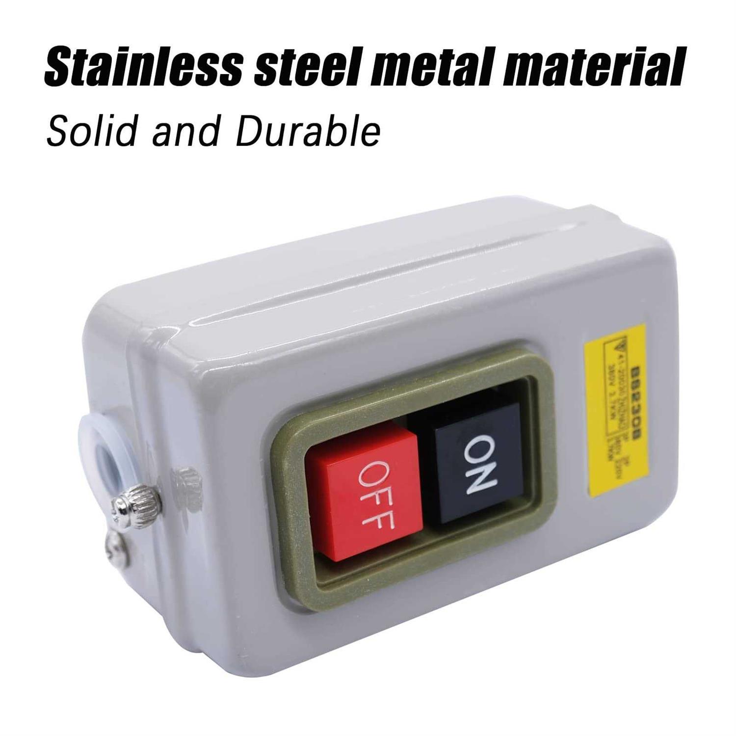 mxuteuk 2pcs 22mm 2 NC Red Mushroom Emergency Stop Push Button Switch AC 660V 10A - Inhomebuy