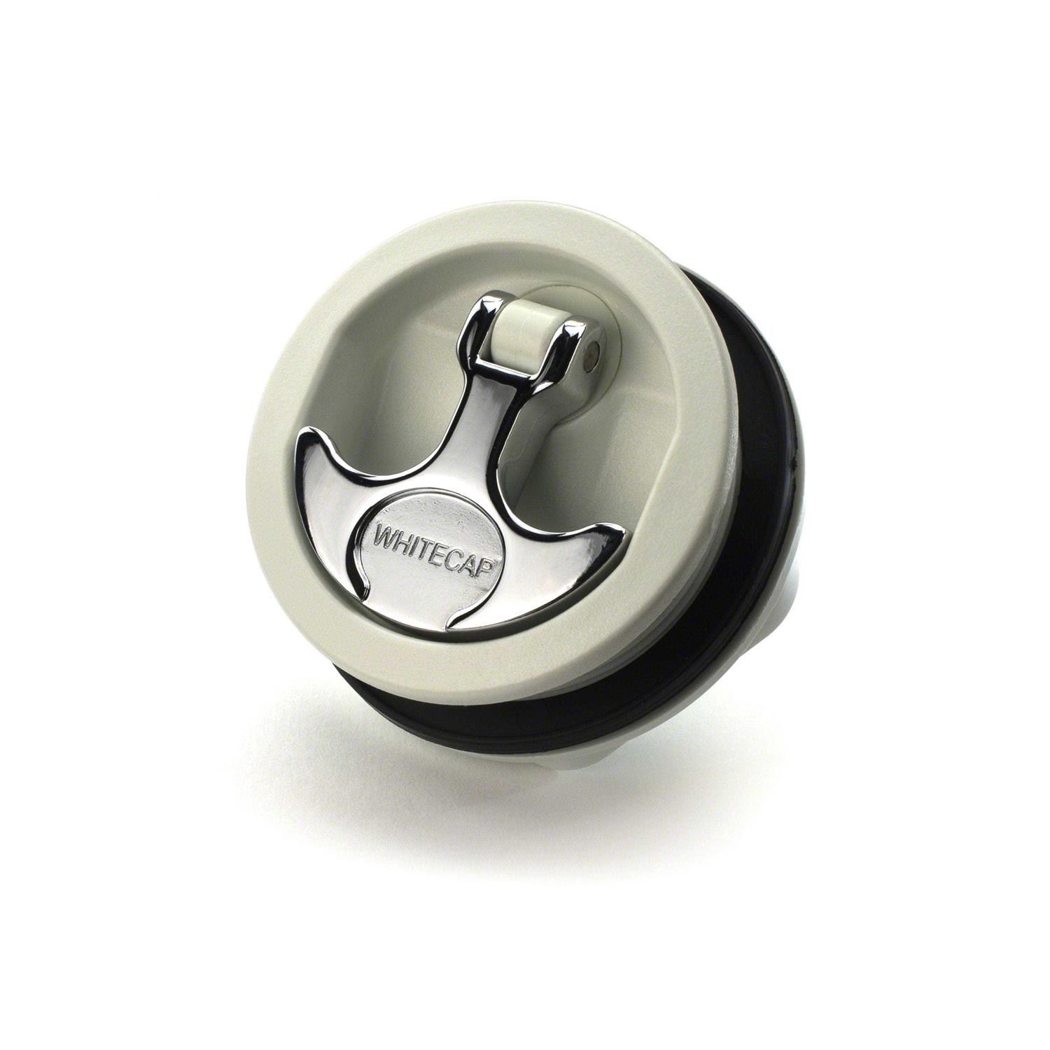 Whitecap T-Handle Latch Chrome Plated Zamac/White Nylon - Inhomebuy