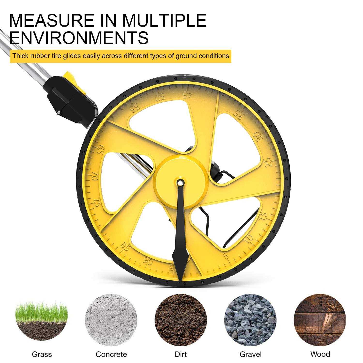 Zozen Measuring Wheel Digital Display 3-sections Foldable 12inch Wheel - Inhomebuy