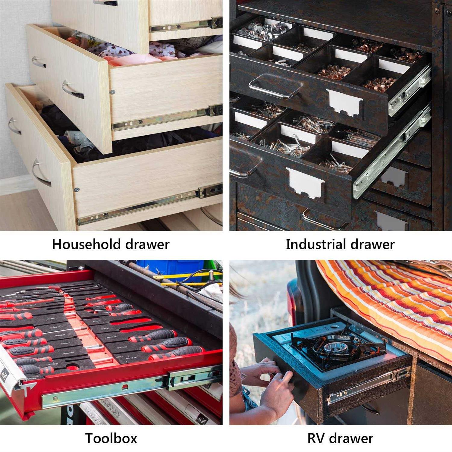 Drawer Slides Plusmart Soft Close Drawer Slide Glides Ball Bearing Full Extension Cabinet Slides - Inhomebuy