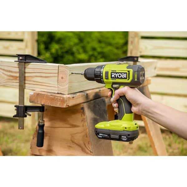 RYOBI ONE+ 18V Cordless 4-Tool Combo Kit with 1.5 Ah Battery, 4.0 Ah Battery, and Charger PCL1400K2 - Inhomebuy
