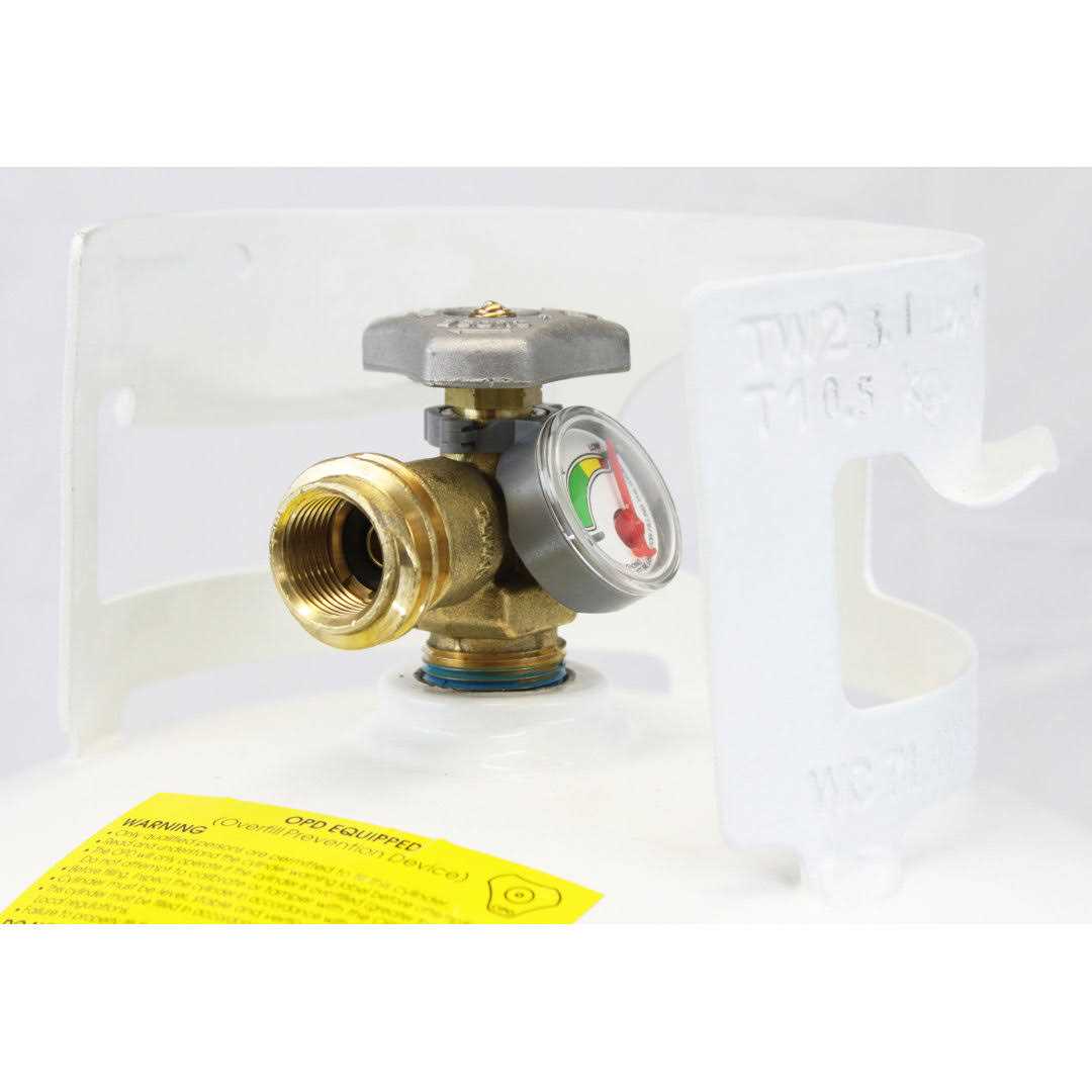 Flame King 30lb Horizontal Propane Cylinder Tank With Valve & Gauge - Inhomebuy