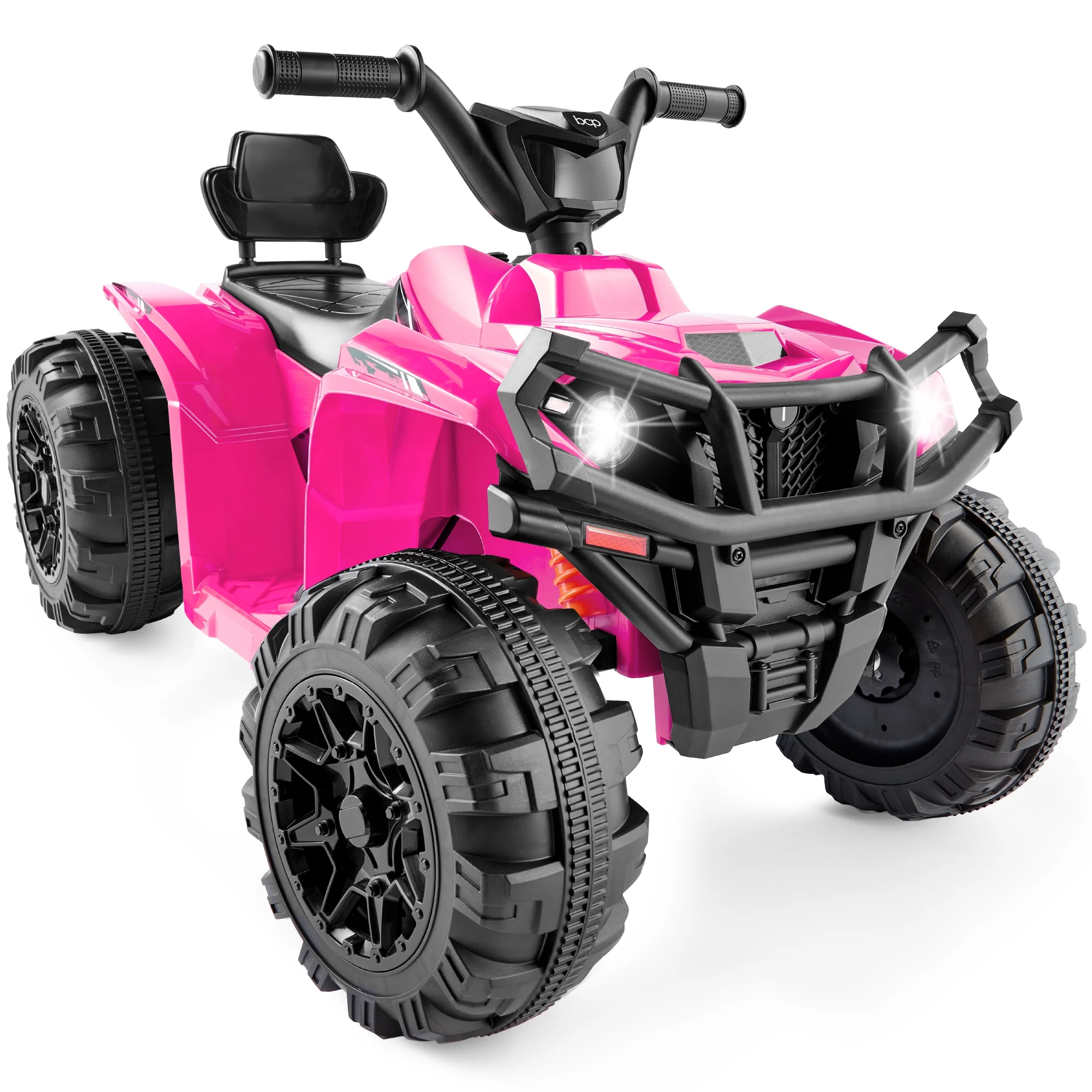 Best Choice Products 12V Kids Ride-On ATV Quad w/ Bluetooth, 2.4mph Max, Treaded Tires, LED Lights, Radio - Black - Inhomebuy