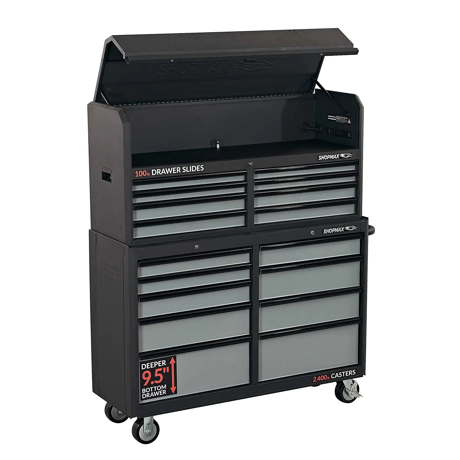 52 in. 17-Drawer Tool Chest and Rolling Cabinet Combo - Inhomebuy
