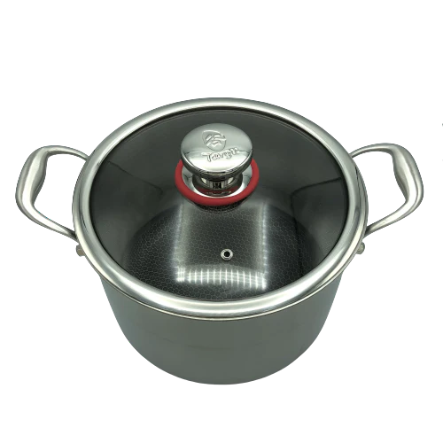 Targu Hybrid Stock Pot: 24cm with glass lid | BC-HW24SPG - Inhomebuy