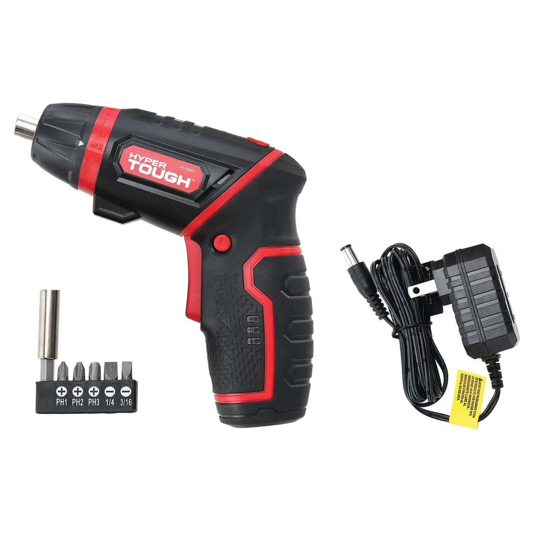 Hyper Tough 4V Rotating Screwdriver & 50-Piece Drill & Drive Bit Set - Inhomebuy