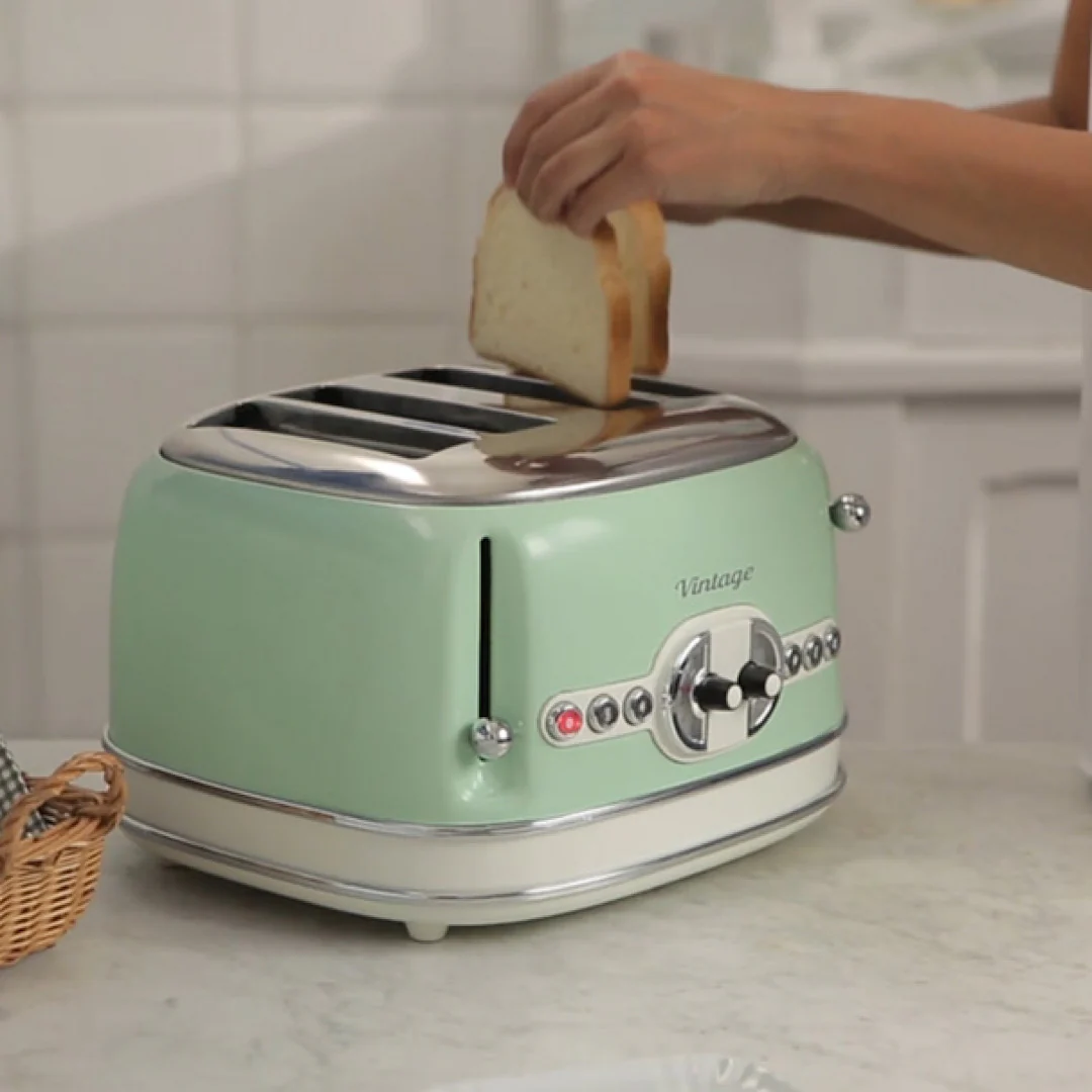 Vintage Toaster 4S 1600W Beige - Inhomebuy