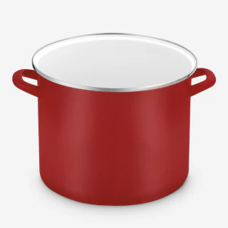 Cuisinart Enamel-on-Steel Stock Pot: 20 quart, red | EOS206-33R - Inhomebuy