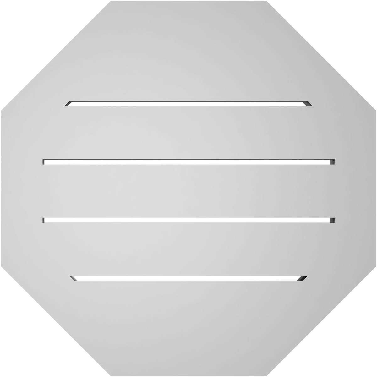 Ekena Millwork Octagonal Surface Mount PVC Gable Vent - Inhomebuy