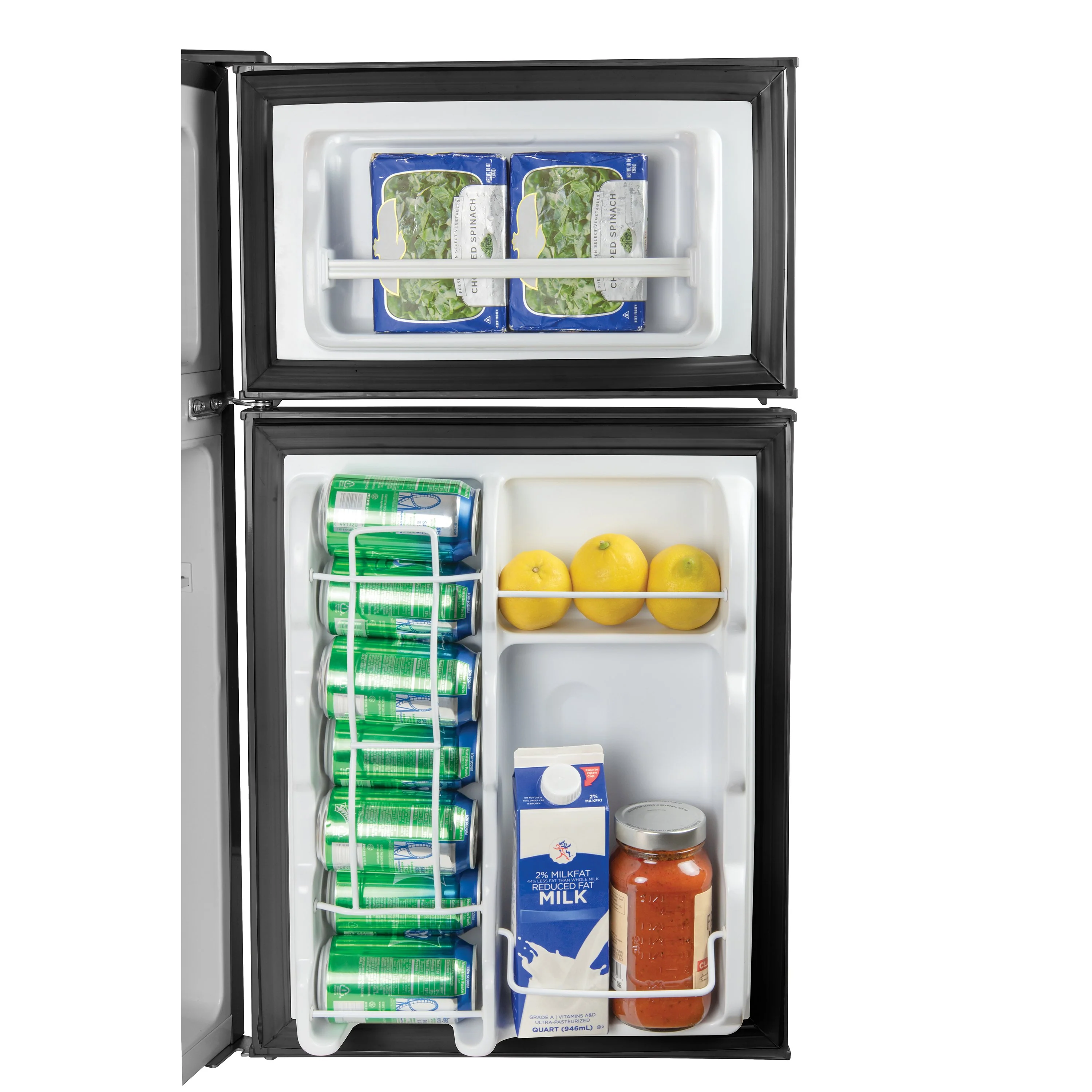 Igloo® 3.2 Cu. Ft. Double Door Refrigerator With Freezer, Black - Inhomebuy
