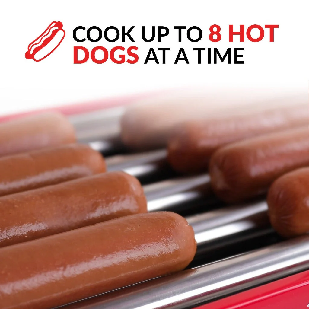 Coca-Cola® Hot Dog Roller and Bun Warmer, 8 Hot Dog and 6 Bun Capacity - Inhomebuy