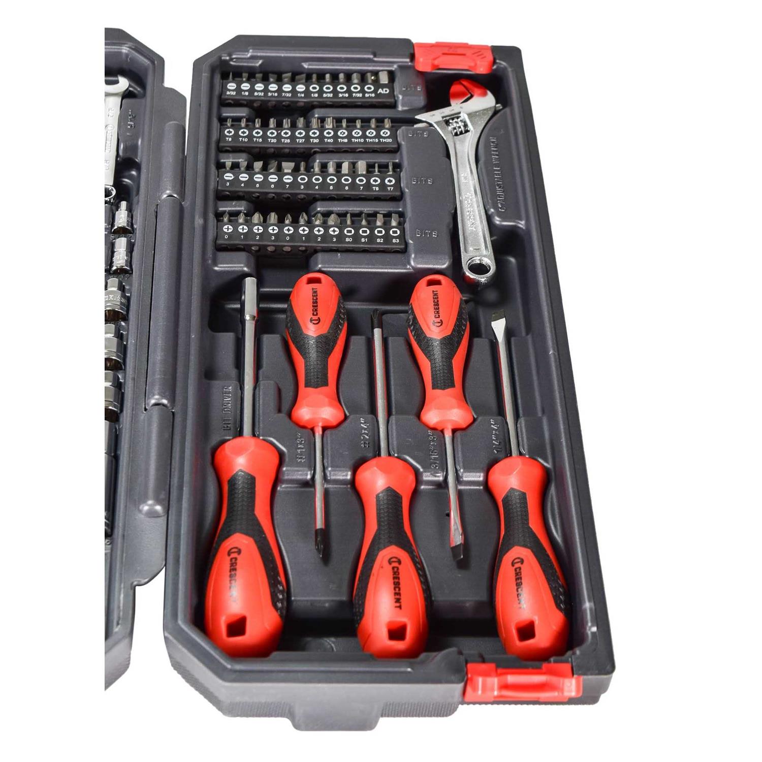 Crescent 180 Piece Professional Tool Set in Tool Storage Case - Inhomebuy