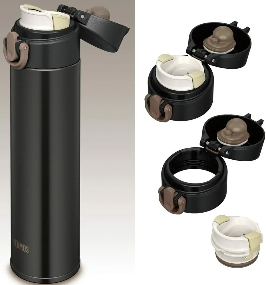 Thermos S/S Bottle 400ml, black | JNI-401-MTBK - Inhomebuy