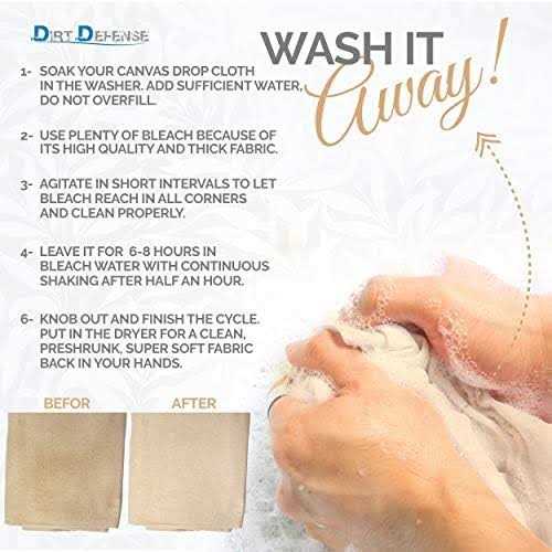 Dirt Defense Canvas Drop Cloth Cotton Tarp Large Canvas Tarp For Art Supplies, Drop Painting Supplies/paint Canvas Fabric and Furniture - Inhomebuy