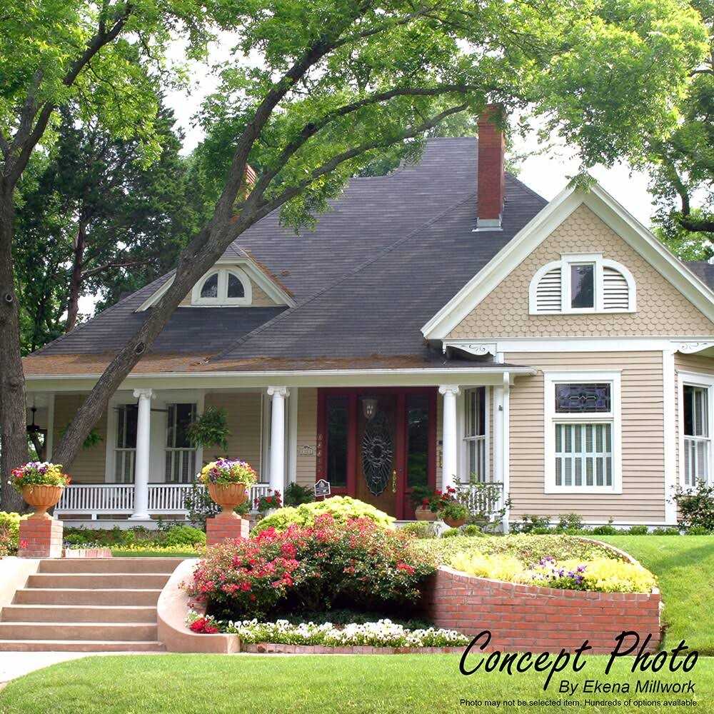 Vertical Functional Gable Vent with Flat Trim Frame Ekena Millwork GVPVE - Inhomebuy