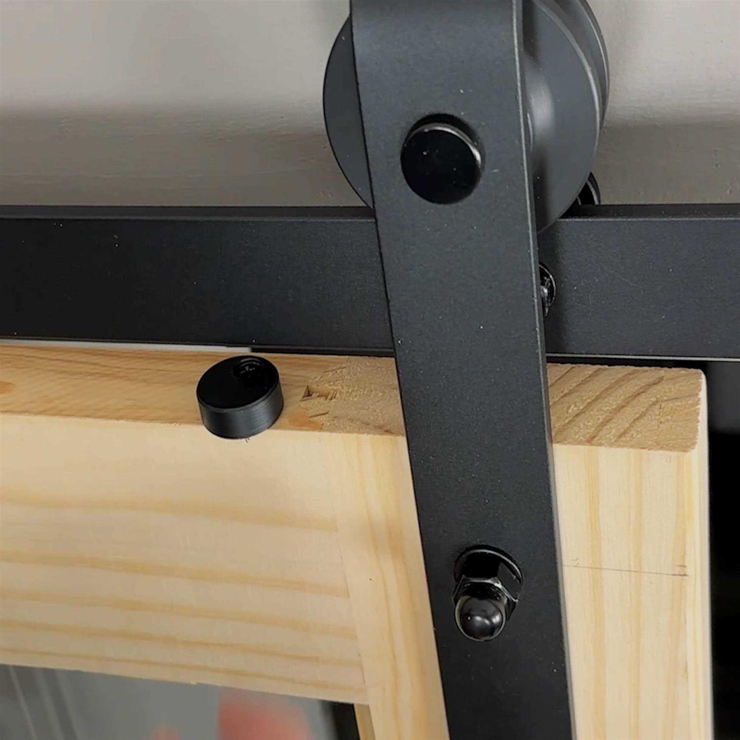 Wurth Flat-Tip Design Single-Door Sliding Track Barn Door Hardware Kit - Inhomebuy